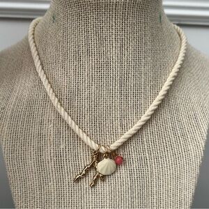 J.Crew cord necklace with charms.